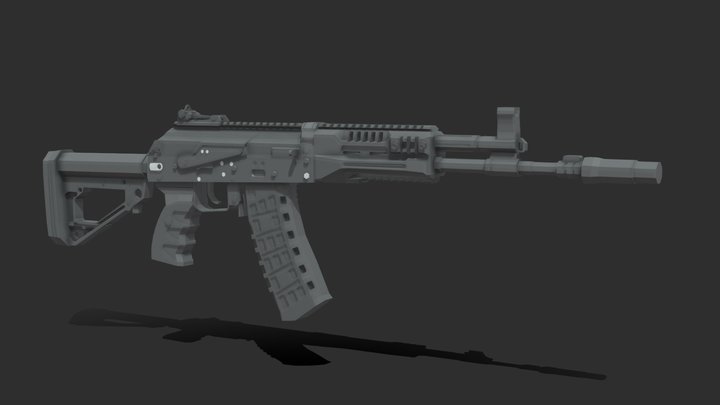 [Low Poly] AK-12 3D Model