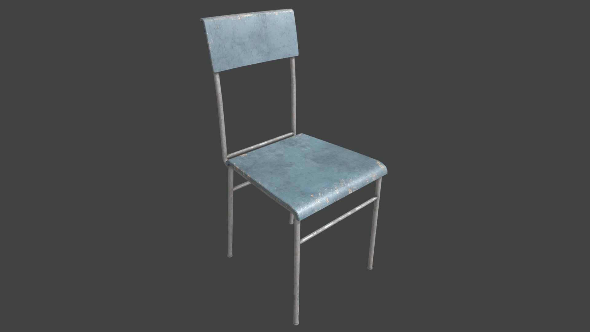 3D model Wood Chair 1B PBR - This is a 3D model of the Wood Chair 1B PBR. The 3D model is about a chair with a cushion.