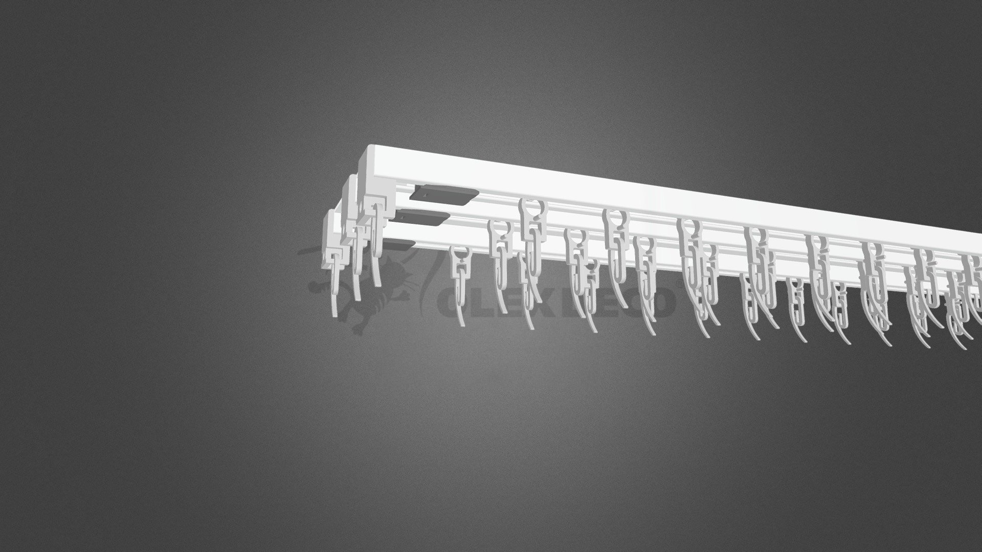 Трехрядный потолочный алюминиевый карниз - 3D model by Olexdeco (@brand ...