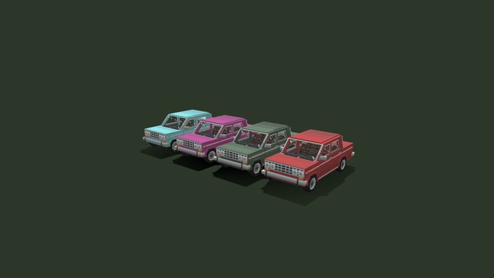 VAZ 2103 PACK [LOW-POLY] 3D Model