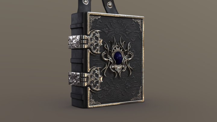 King'sBountyII- Human Belt Black Magic Book 3D Model