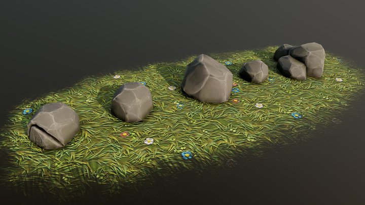 Stones (Stylized) 3D Model