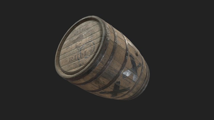 A barrel of gunpowder (powder keg) 3D Model