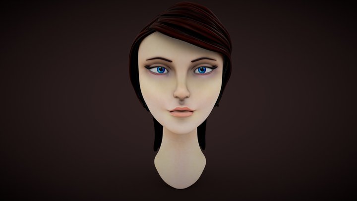 Textured Girl Head – Free 3D Model STL