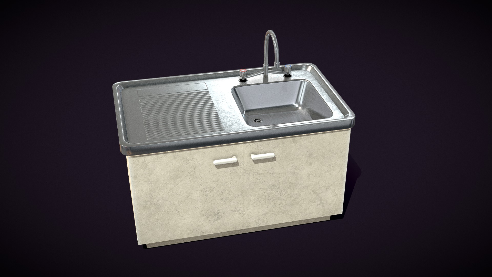 3D model Kitchen Sink / Prop / Agustin Honnun - This is a 3D model of the Kitchen Sink / Prop / Agustin Honnun. The 3D model is about a box with a handle.