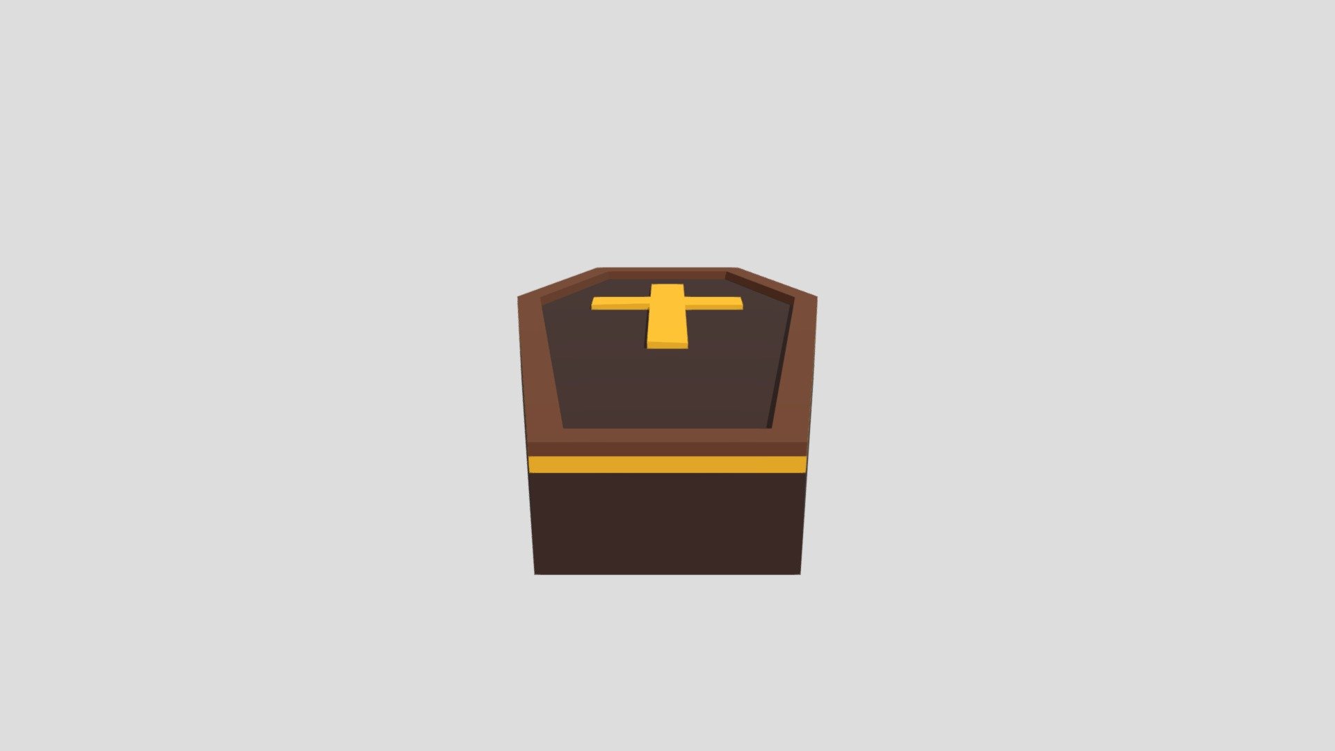 Low-Poly coffin model
