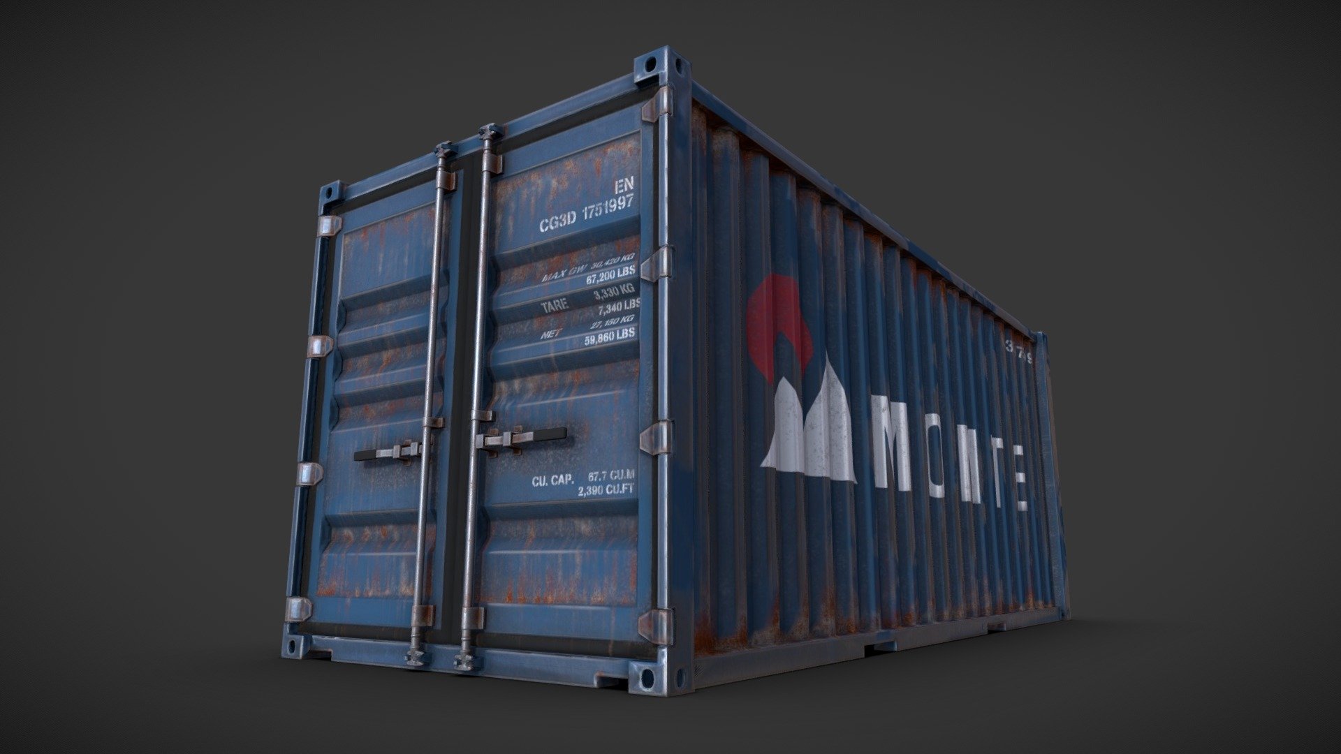 Shipping Container - Buy Royalty Free 3d Model By Montegargano [ea52214 