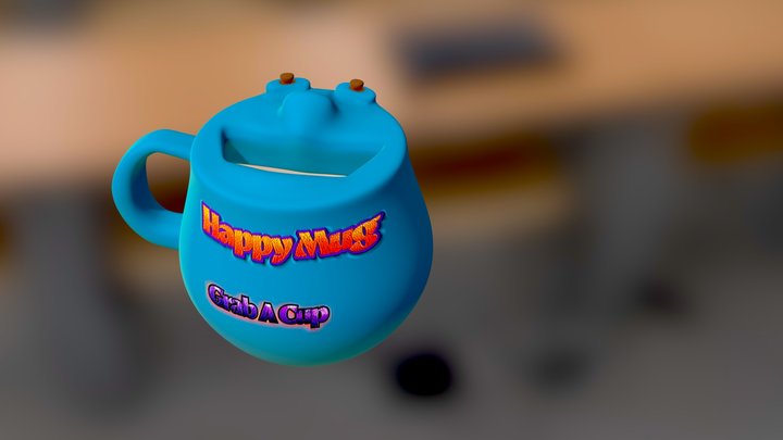 Happy_ Mug(Novelty_ Coffee_ Mug) – Free 3D Model STL