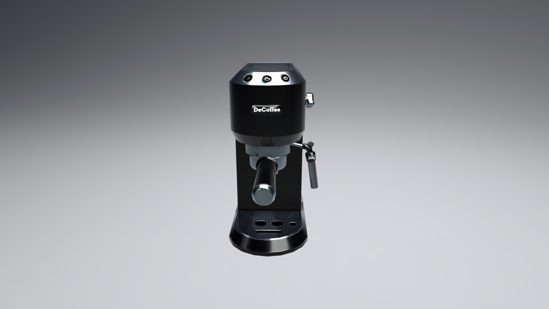 3D model Coffee machine - This is a 3D model of the Coffee machine. The 3D model is about a black and silver electronic device.