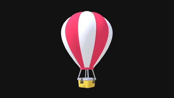 Hot Air Balloon Toy 3D Model