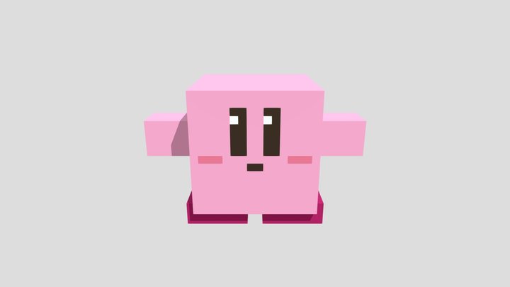 Minecraft Kirby 3D Model