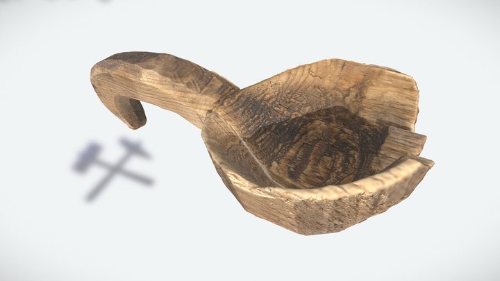 Schöpflöffel Holz / wooden Spoon 3D Model