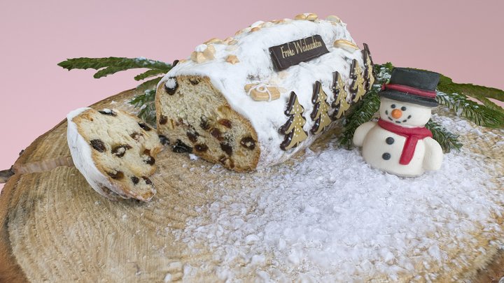 Marzipan Christmas Cake / Weihnachtsstollen – Modello 3D gratuito STL