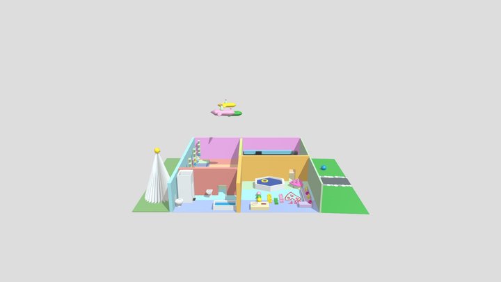 CASA NATALIZIA DIVERTENTE 3D Model