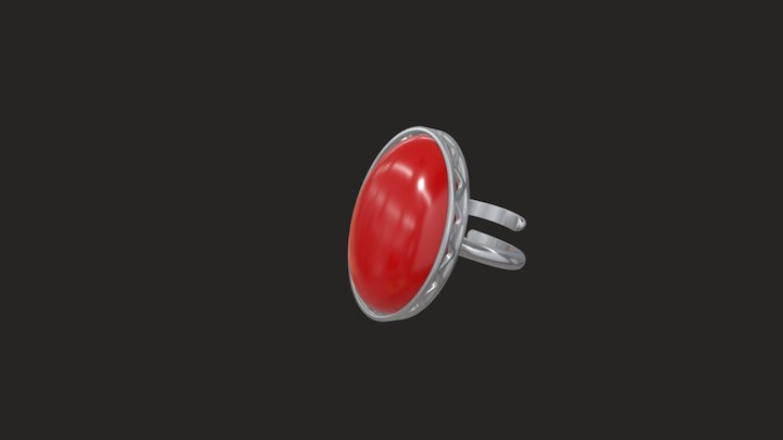 Amber ring wave 3D Model