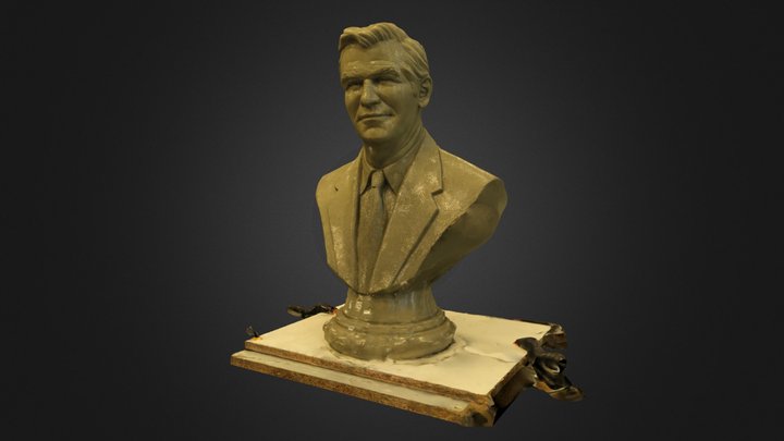 Life-sized clay portrait of Dr. William Lakey 3D Model