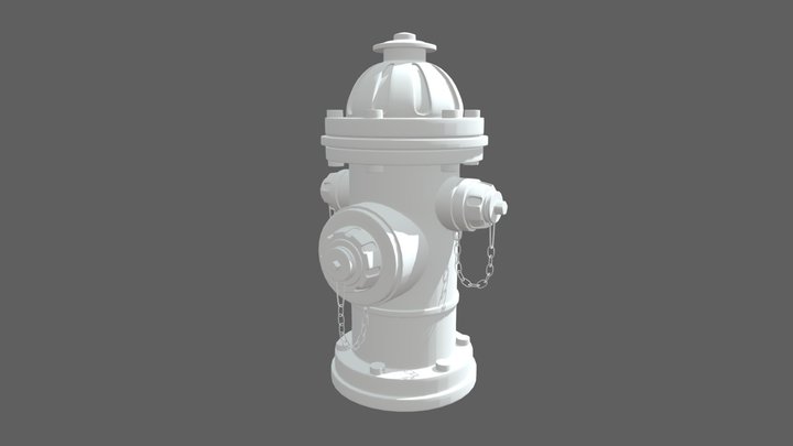 HW 3.2: Fire Hydrant - High Poly 3D Model