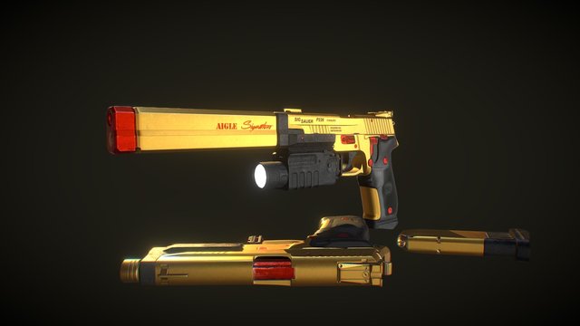 P226 Sig Sauer Custom Aigle 3D Model