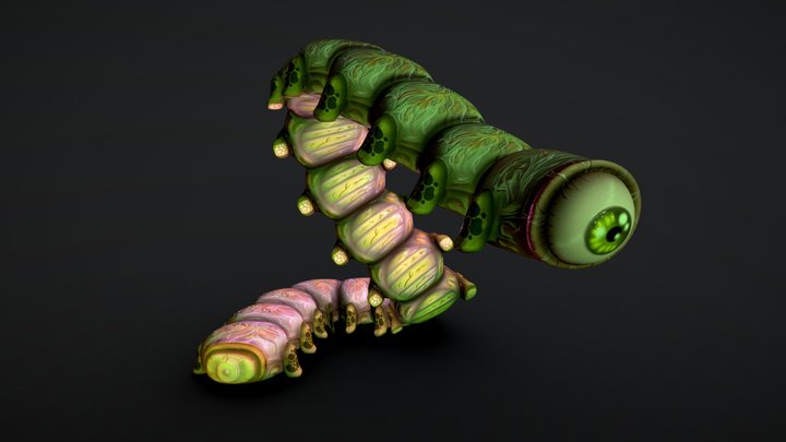 Monster Worm 3D Model