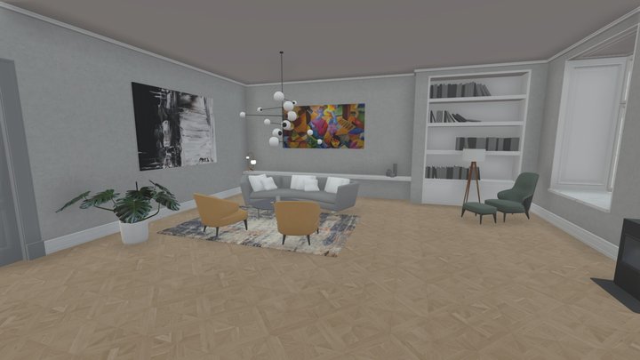 Shapespark example room 3D Model