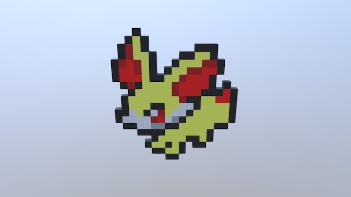 Fennekin (Pixel Art) 3D Model