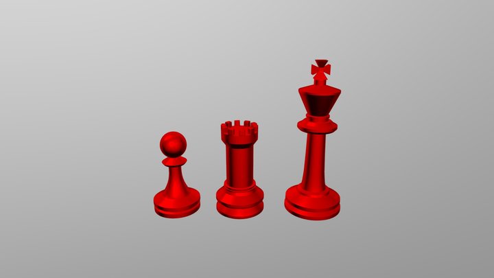 PEÇAS XADREZ - 3D 3D Model
