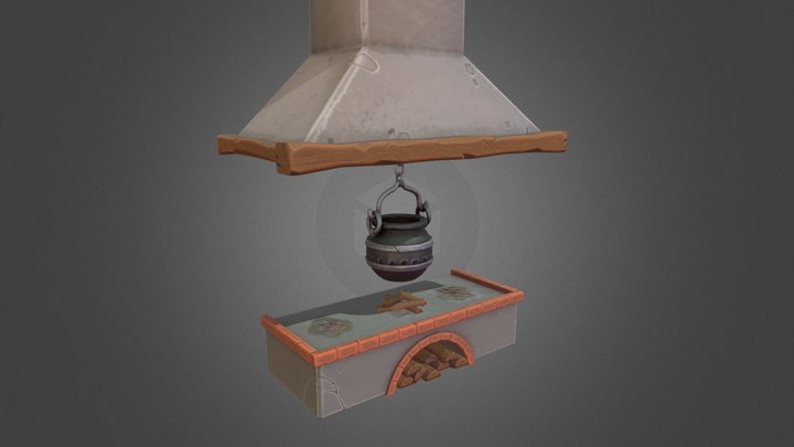 Stylized Furnace 3D Model