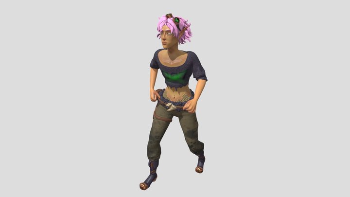 Felix (Ink) Nervous Idle Animation 3D Model