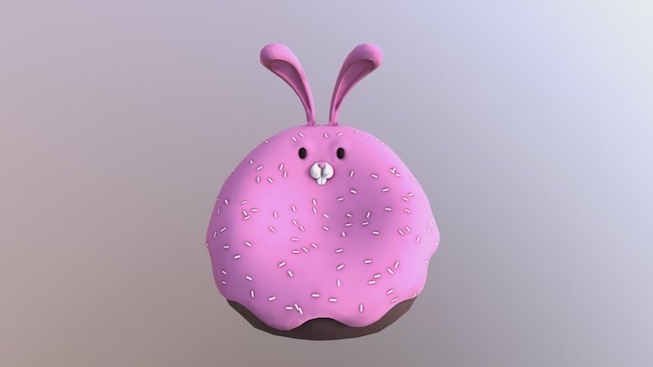 Yummy Bunny Cream Chair 3D Model