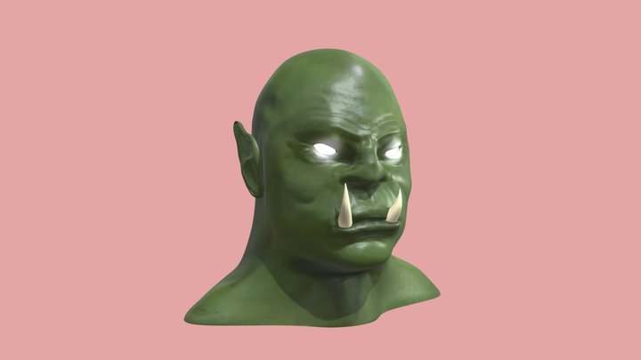 Orc Head Sculpt 3D Model