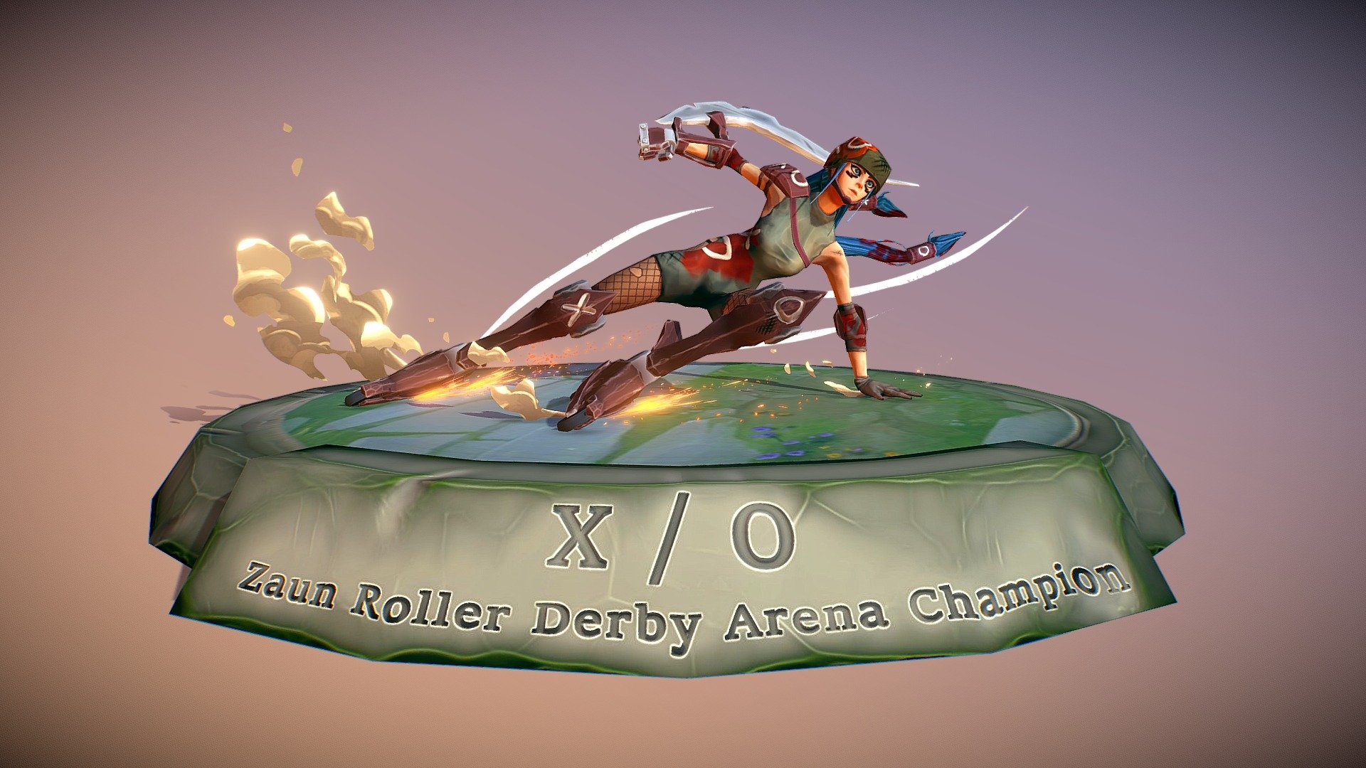XO - Zaun Roller Derby Arena Champion — Sketchfab embed 3D viewer