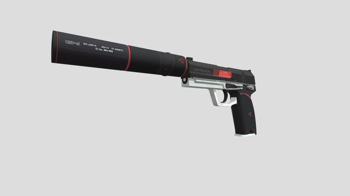CS:GO usp-s cyrex (Game-ready) 3D Model