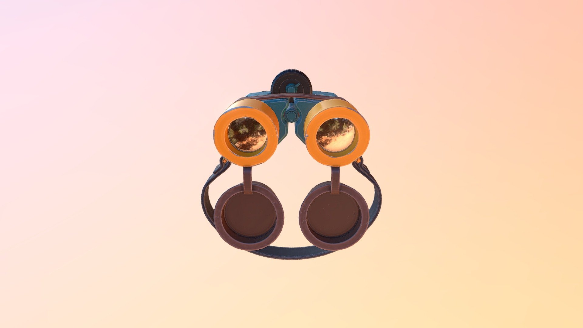 Binoculars Lowpoly Model