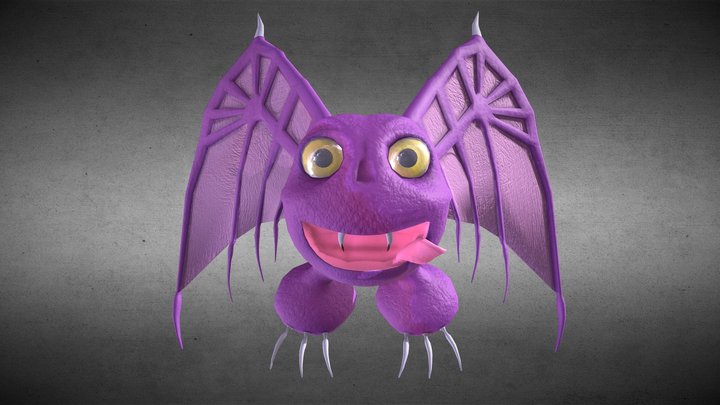 Cartoon Bat 3D Model