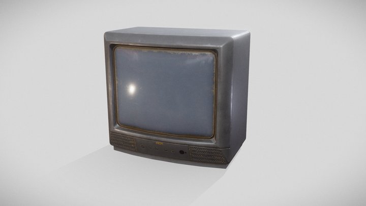 Old CRT TV 3D Model