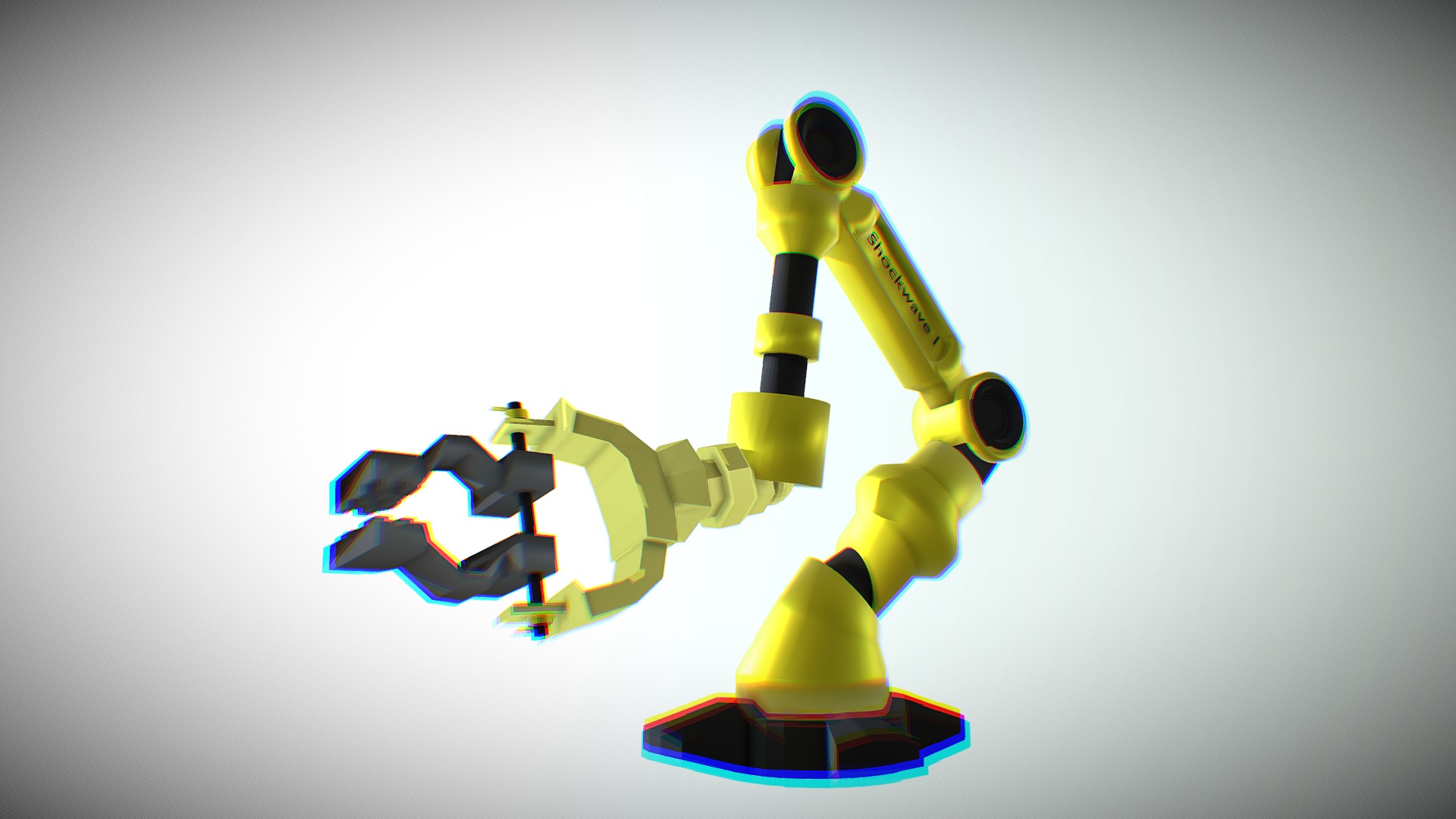 3D model SWGZ Robotic Arm - This is a 3D model of the SWGZ Robotic Arm. The 3D model is about a yellow and blue toy.