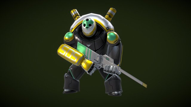 Yellow Robot 3D Model