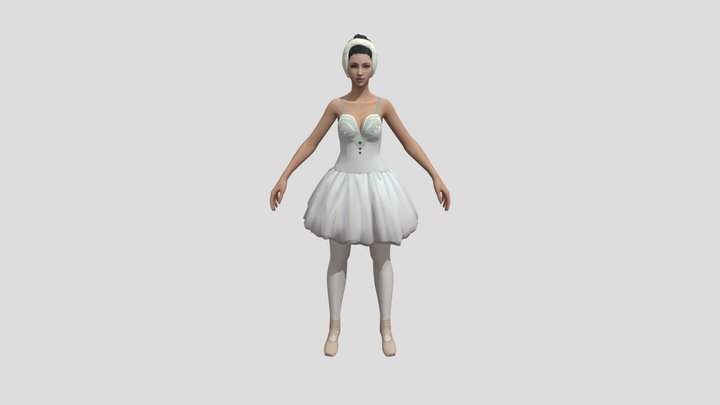 Ballet Dancer free fire model 3d 3D Model