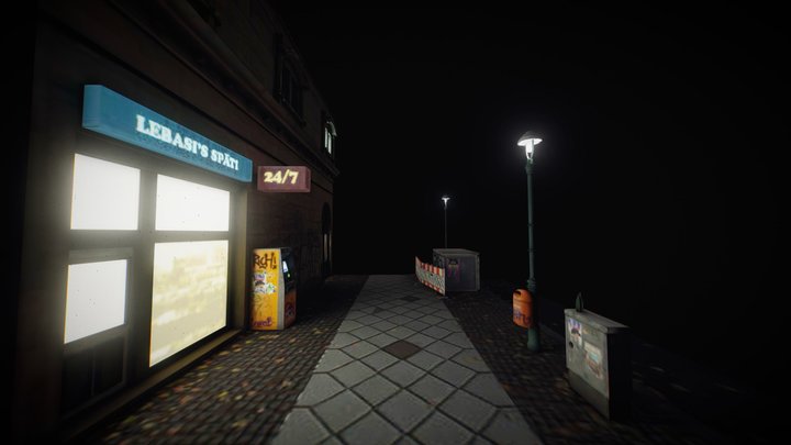 🍪 Berlin Street at Night by n-malmberg – Modelo 3D gratuito STL