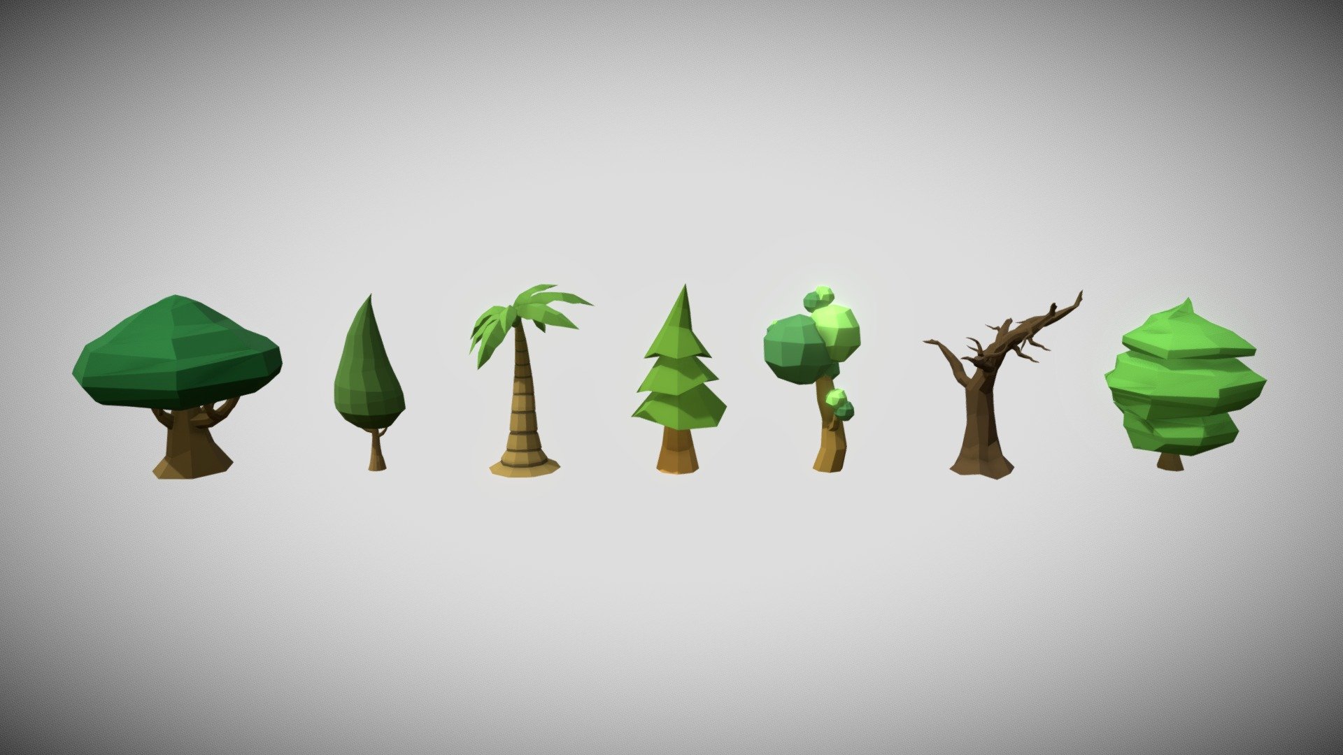 blender trees low poly