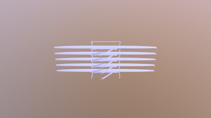 Boat Rack, Liftable, 5x Singles 3D Model