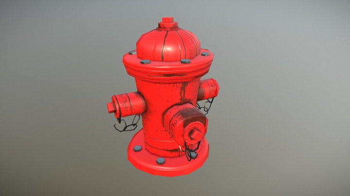 [Low Poly] Fire Hydrant 3D Model