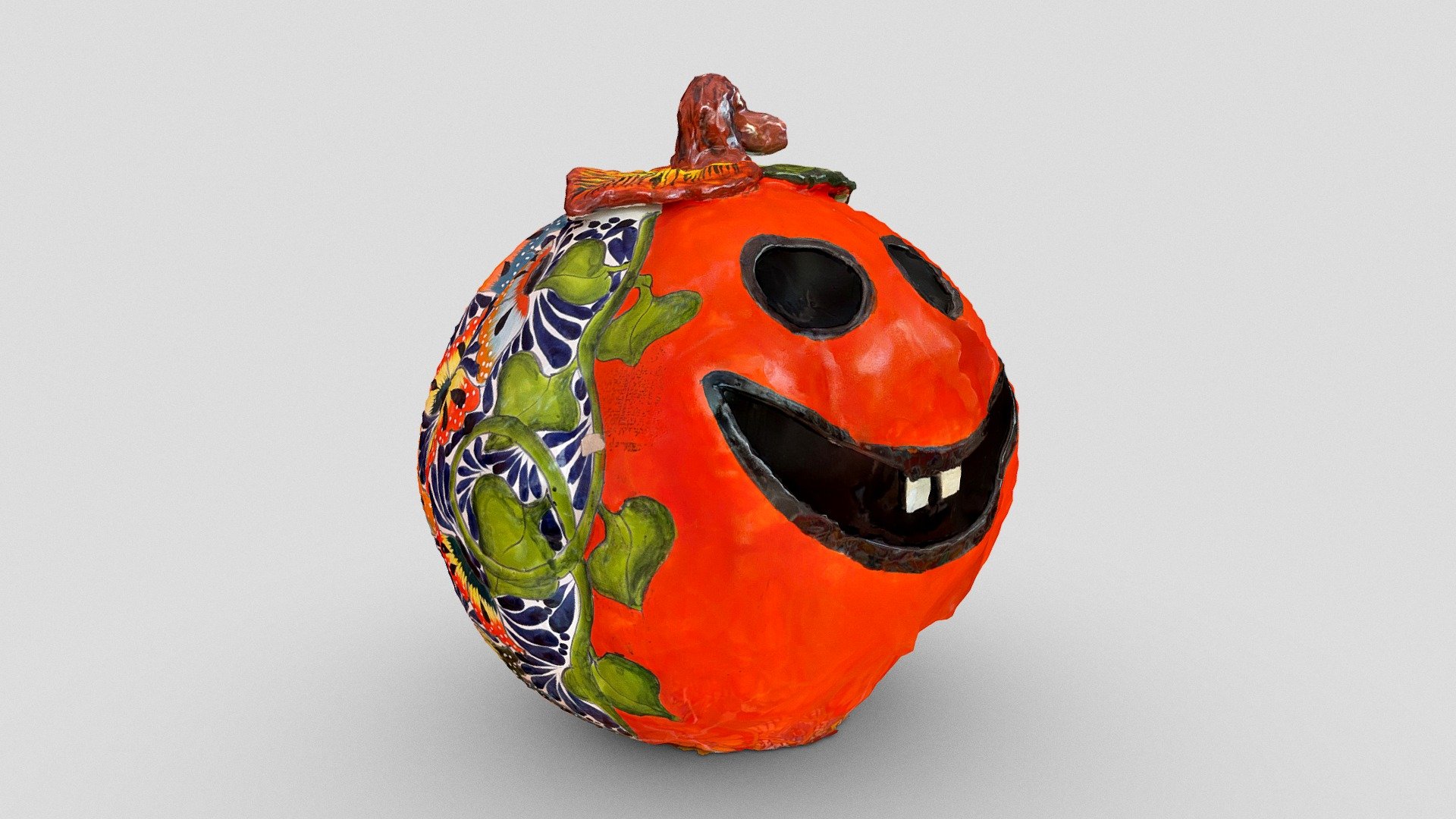 Pumpkin ceramic sculpture