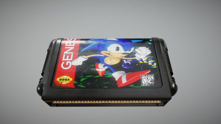 Sega Sonic 3D Blast Cartridge 3D Model
