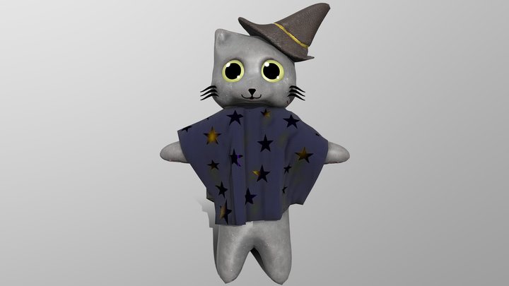 Scholar cat 3D Model