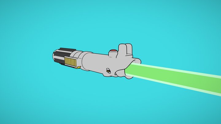 Light saber toon shading 3D Model
