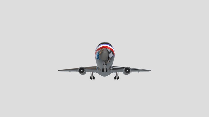 American Airlines Dc-10 3D Model