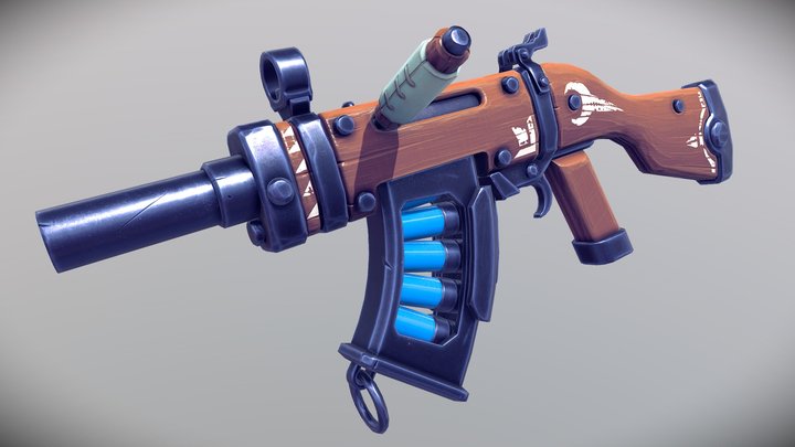 Stylized Assault Shotgun 3D Model