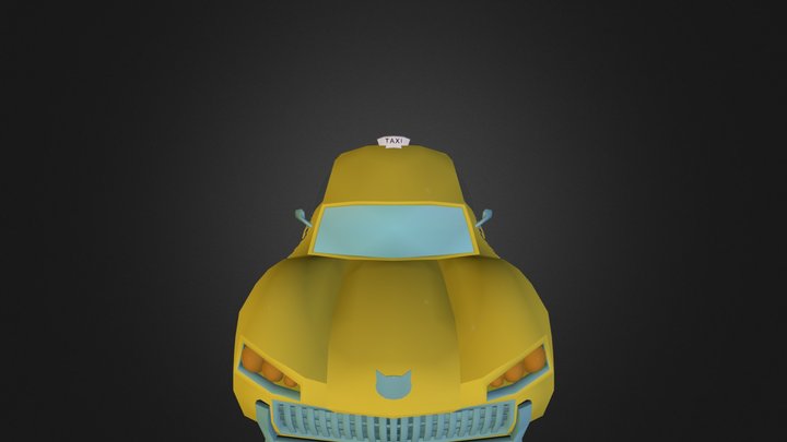 Vieux taxi New-Yorkais à la sauce Hello Kitty  3D Model