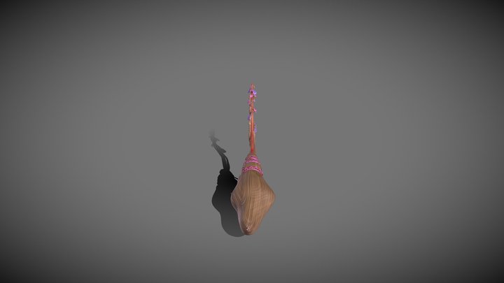 Stylized Broom 3D Model